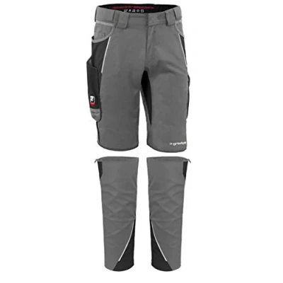 Abbildung von Qualitex Workwear Arbeitsshorts ZIP ON BUNDLE IRON Shorts + Beinlinge aus Lyocell, Cordura &amp; Stretch (2 tlg) modern kurze Arbeitshose 13 Taschen Strapazierfähig Atmungsaktiv