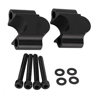 Abbildung von motorrad Lenker Riser, Universal Aluminiumlegierung Riser 7/8 &#039;&#039; 22mm Clamp(Schwarz) lenkererhöhung