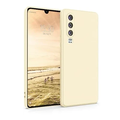 Abbildung von MyGadget Hülle für Huawei P30 robuste Silikon Schutzhülle TPU Case Slim Silikonhülle Back Cover Kratzfest Handyhülle Matt Beige