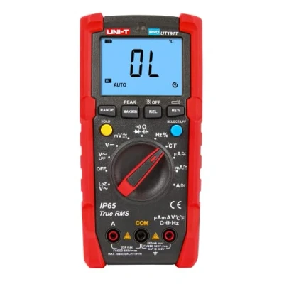 Abbildung von UNI T UT191E Professionelles Multimeter mit IP65 600V AC/DC, 20A, 10Hz 1MHz