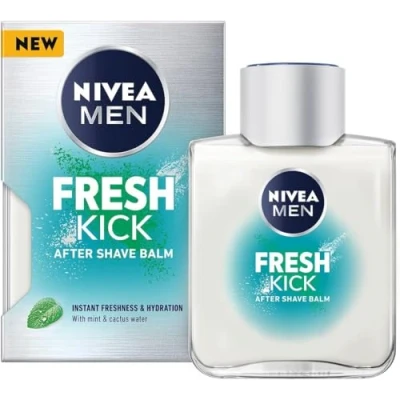 Abbildung von NIVEA MEN Fresh Kick After Shave Balsam (100 ml), erfrischende Lotion, Männer Hautpflege, mit Minze und Kaktuswasser