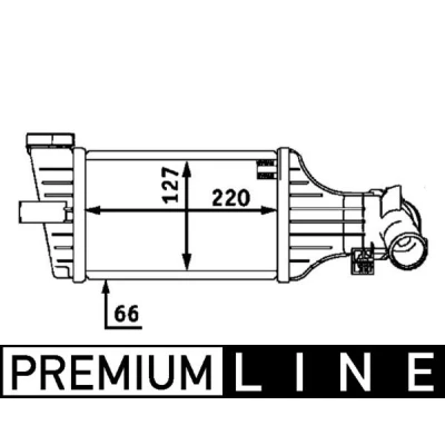 Abbildung von MAHLE ORIGINAL CI 71 000P Ladeluftkühler OPEL: Astra G CC, Caravan, Zafira A
