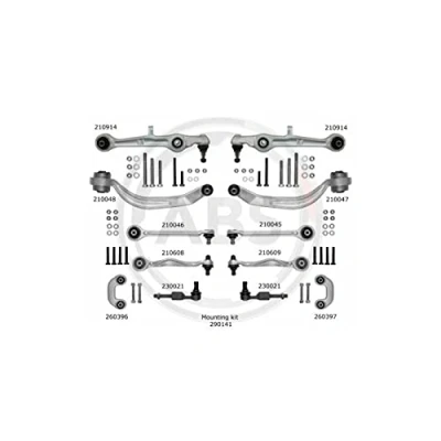 Abbildung von A.B.S. SMARTKIT 219901 Querlenker Reparatursatz AUDI: A4 B6 Avant, Limousine, B6/B7 Cabrio