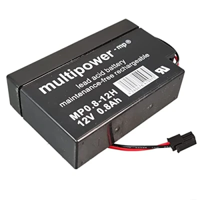 Abbildung von Multipower Bleiakku MP0.8 12H Heim und Haus 12 Volt 800mAh Kabel mit AMP Buchse