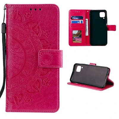 Abbildung von CoverKingz Klapphülle kompatibel mit Samsung Galaxy A22 4G Schutzhülle Kartenfach zum aufklappen Klapphandyhülle Case klappbar Motiv Mandala Pink