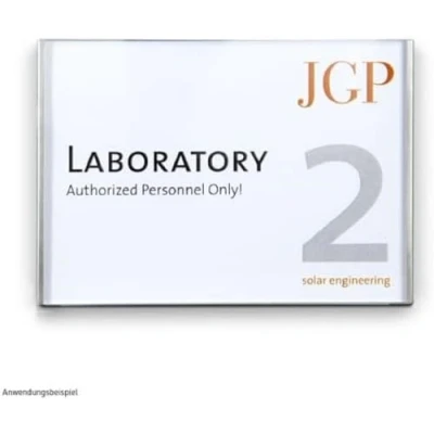 Abbildung von SignSystems® Türschild 15,0 x 10,5 cm silber