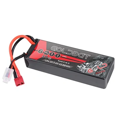Abbildung von GOLDBAT 6200 2S 50C lipo Akku Batterie Hard Case mit Deans Stecker für RC Evader BX Auto Truggy Flugzeug UAV Drone FPV