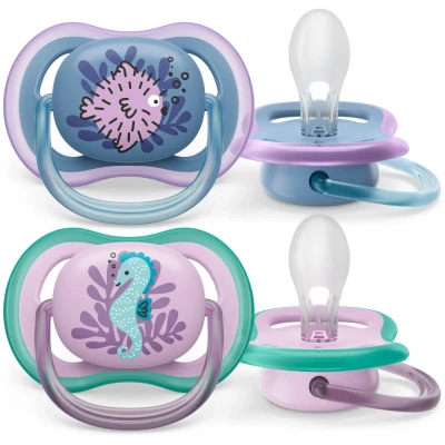 Abbildung von Philips Avent Ultra Air Deco Schnuller 2er Pack 6 18m, Blau/Lila
