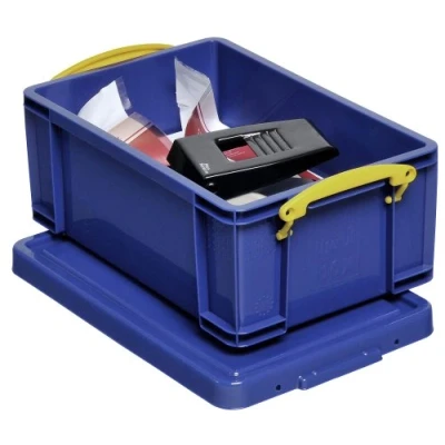 Abbildung von Really Useful Box Aufbewahrungsbox 9,0 l 39,5 x 25,5 15,5 cm blau