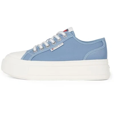 Abbildung von Tommy Jeans Foxing Flatform Sneaker low, Damen, Größe: 41, Clear water Schuhe