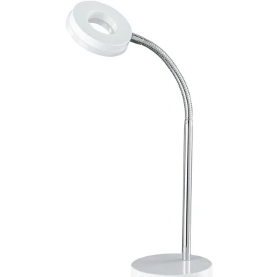 Abbildung von TRIO Leuchten LED Tischleuchte Rennes, fest integriert, warmweiß, Schreibtischlampe, verstellbarer Flexarm, weiß, 3000 Kelvin