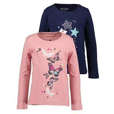 Abbildung von Blue Seven Essential Langarmshirt für Kinder, Größe: 110, Mauve/ultramarin
