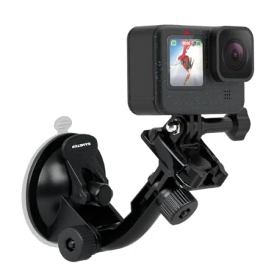 Abbildung von Sametop Saugnapfhalterung Suction Cup Mount Kompatibel mit GoPro Hero 13, 12, 11, 10, 9, 8, 7, 6, 5, 4, Session, 3+, 3, 2, 1, Max Kameras; Geeignet für Windscützscheiben und Fenster