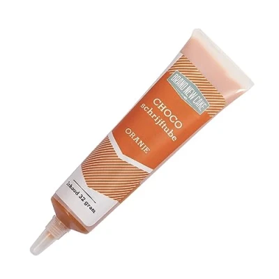 Abbildung von BrandNewCake® Choco Schreibtube 32g Orange Perfekte Tortendekoration Essbare Kuchendeko
