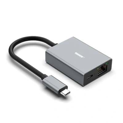 Abbildung von HUAREW USB C auf Ethernet Ladeadapter, RJ45 Gigabit LAN Netzwerkadapter für TV Stick, Phone,Computer, Tablet