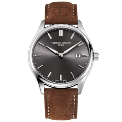Abbildung von Frederique Constant Herren Analog Quarz Uhr mit Leder Armband FC 220DGS5B6