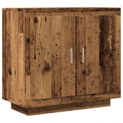 Abbildung von vidaXL Sideboard Altholz Optik 80x40x75 cm Holzwerkstoff, Buffetschrank, Küchenschrank, Wohnzimmerschrank, Schrank, Flurschrank, Beistellschrank