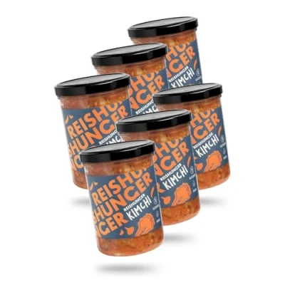 Abbildung von REISHUNGER Kimchi, 6x350 g Vegan &amp; Glutenfrei fertiges Kimchi aus fermentierten Chinakohl perfekt zu Gerichten der koreanischen Küche