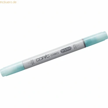Abbildung von COPIC Ciao Marker Typ BG 000, Pale Aqua, vielseitiger Layoutmarker, mit einer mittelbreiten und Brush Spitze
