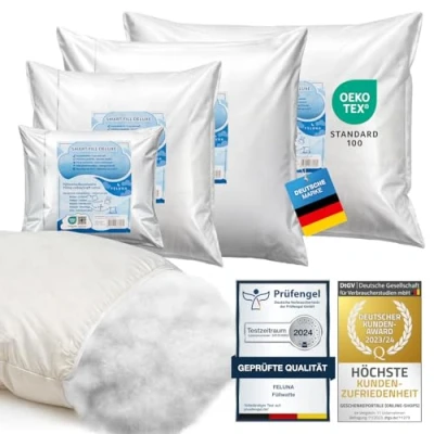 Abbildung von Füllwatte für Kissen; Flauschiges Polyester Füllmaterial Stopfmaterial; Kissenfüllung Stofftier &amp; Bastelwatte; Öko Tex Zertifiziert (4 kg)