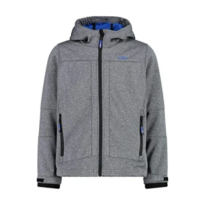 Abbildung von CMP Kinderjacke mit fester Kapuze, Schwarz Mel. Royal, 140