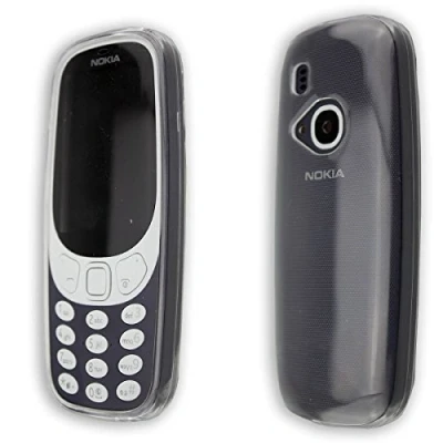 Abbildung von caseroxx TPU Hülle kompatibel mit Nokia 3310 2G (2017), Handy Tasche (TPU in weiß transparent)