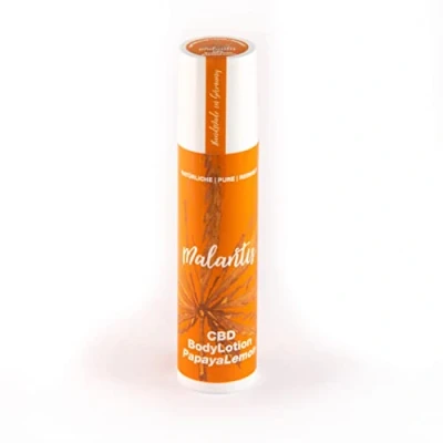 Abbildung von Malantis BodyLotion Papaya Lemon 200ml Feuchtigkeitsspendende Körperlotion mit Sheabutter, Panthenol und Aloe Vera 100% Handmade Naturkosmetik