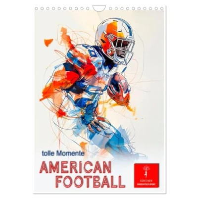 Abbildung von American Football tolle Momente (Wandkalender 2025 DIN A4 hoch), CALVENDO Monatskalender