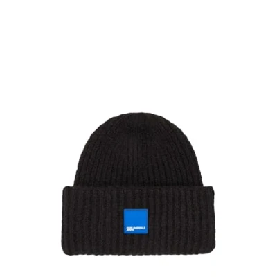 Abbildung von Karl Lagerfeld Jeans Fluffy Beanie Mütze, Damen, Größe: One Size, Black