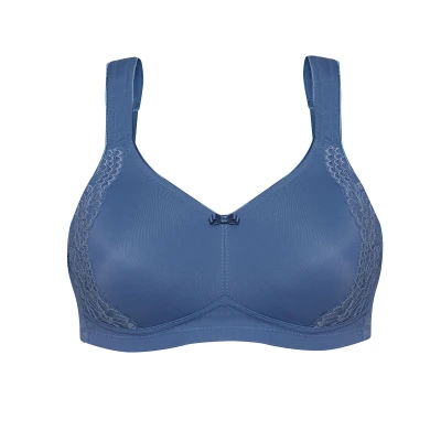 Abbildung von Susa Minimizer BH Damen ohne Bügel I London BHS mit Schnittform, verkleinert die Brüste optisch Gemoldete Cups, breite Träger royal Blue 70G