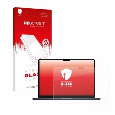 Abbildung von upscreen Schutzglas für Apple MacBook Air 13&quot; M3 2024 Schutzfolie, Glas Folie [Klar, 9H Panzerschutz, Anti Fingerprint]