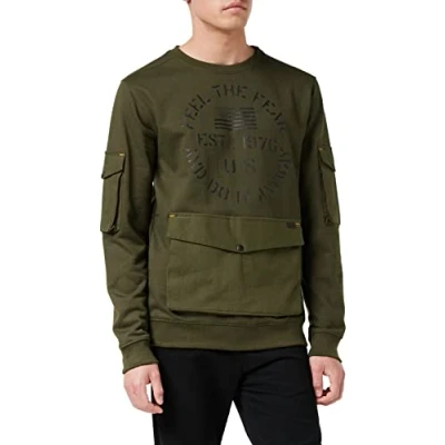 Abbildung von Soul Star Herren Tortilla Sweatshirt, Grün (Olive 595a4a), S