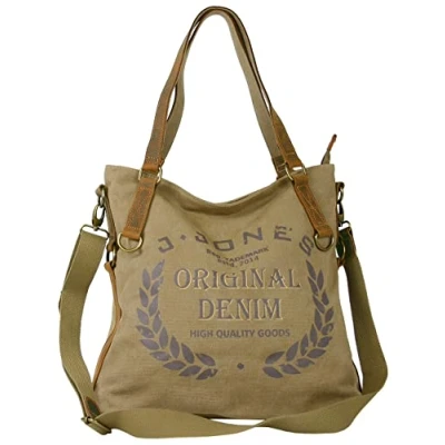 Abbildung von J JONES JENNIFER Shopper Große Damen Umhängetasch aus Canvas Vintage Schultertasche