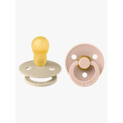 Abbildung von BIBS Colour Schnuller 2er Pack Latex Größe 3 Rund, Vanilla/Blush