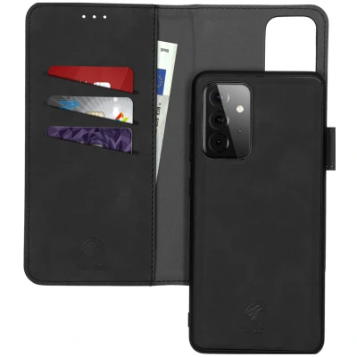 Abbildung von Samsung Galaxy A72 Hülle Kunstleder iMoshion Klapphülle/2 in 1 Case Handyhülle Schwarz