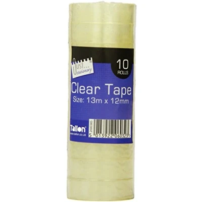 Abbildung von Just Stationery Mini Clear Klebeband (Rolle von 10)