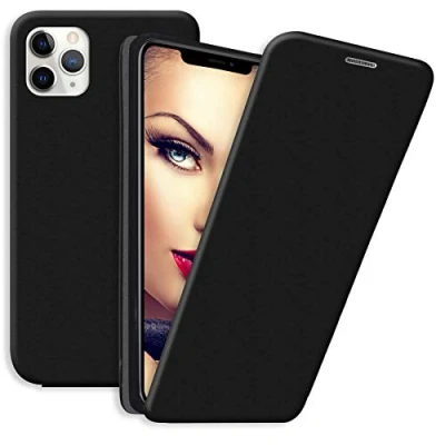 Abbildung von mtb more energy® Premium Flip Case Tasche für Samsung Galaxy M31s (M317, 6.5&#039;&#039;) Schwarz Kunstleder Kartenfach Wallet Klapphülle Schutztasche