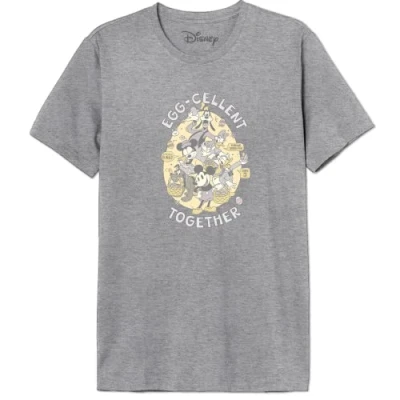 Abbildung von Disney Herren Medmickts176 T Shirt, Grau meliert, XL