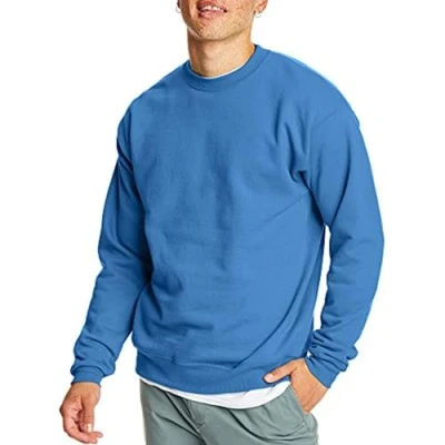 Abbildung von Hanes Herren EcoSmart Fleece, Cotton Blend Pullover, Crewneck for Men, 1 Or 2 Pack Available Sweatshirt, Jeansblau, Stück, Medium