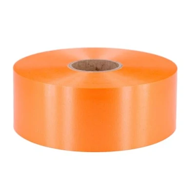 Abbildung von Geschenkband Ringelband 50mm x 100m wasserfest 30 FARBEN in 5/10/19/31/50mm Dekoband aus Kunststoff Polyband Schleifenband zum Basteln von Weihnachtssternen &amp; Autoschleifen Orange