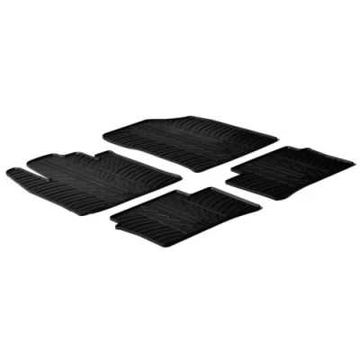 Abbildung von Gledring 0235 Fußmattensatz Gummi vorne und hinten 4 schwarz 750mm 550mm KIA: Picanto II