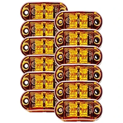 Abbildung von JUTTA Größe Marker Licht, 12/24V IP65 Bernstein Gelb LED Seitenmarkierungsleuchte Universal für LKW Anhänger Van Caravan Auto Bus Boot (12)
