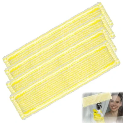 Abbildung von XINSUO® Mikrofaser Wischbezug Fenstersauger,4 Stück für Kärcher Fensterreiniger Ersatzteile, Wischbezüg，Fensterreiniger Mikrofaser，Geeignet WV2 WV5