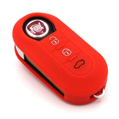 Abbildung von Schlüssel Hülle FIB für 3 Tasten Auto Silikon Cover Schlüsselhülle Etui Schutzhülle (Rot)