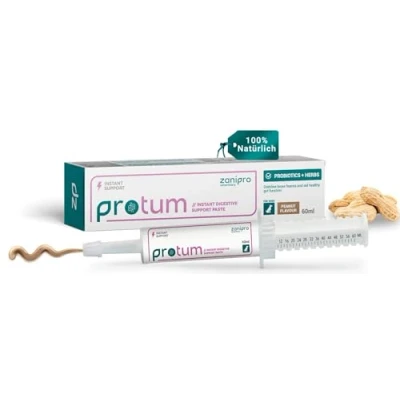 Abbildung von Zanipro Präbiotika Hund &amp; Probiotika Hund, Hunde Paste Tube für Darmkur, Durchfall, Magenschutz, Fester Weicher Stuhl, Verdauung, Probiotika, Darmflora Aufbau, Erdnussgeschmack 60ml