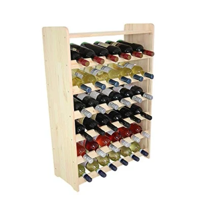 Abbildung von Len Mar.de Weinregal Holz Flaschenregal für 36 + Ablage Flaschen RW 3 36p