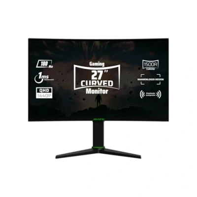 Abbildung von Aryond A27 V2 Curved Gaming Monitor (2560 x 1440 px, QHD, 1 ms Reaktionszeit, 180 Hz, VA, HDR 10 Verhältnis FreeSync und G Sync)