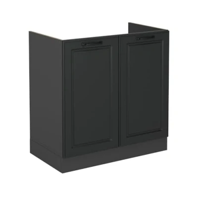 Abbildung von Vicco Spülenunterschrank R Line, Anthrazit Landhaus, 80 cm ohne Arbeitsplatte