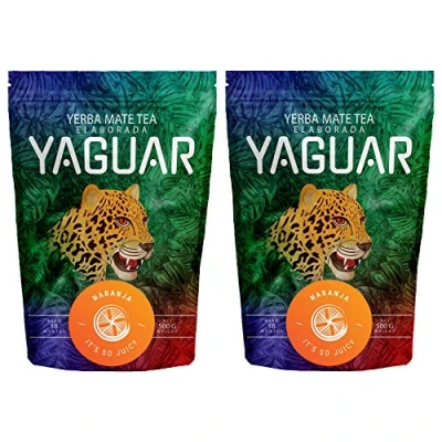 Abbildung von Yerba Mate Yaguar Naranja Tee mit Orange Brasilianischer (1000g (2x500g))