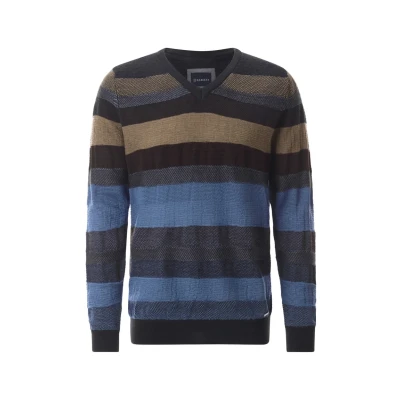 Abbildung von Babista Solemarli Strickpullover, Herren, Größe: Medium, Blau gestreift